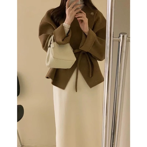 Элитная шерстяная юбка, зимний комплект, в стиле Шанель, изысканный стиль