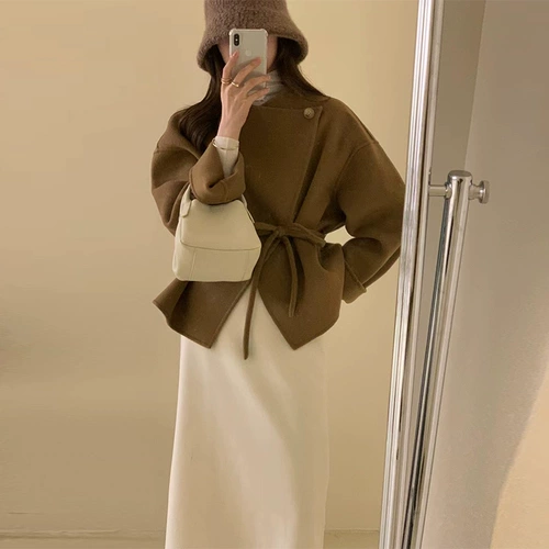 Элитная шерстяная юбка, зимний комплект, в стиле Шанель, изысканный стиль