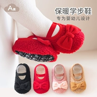 Детские утепленные туфли, удерживающая тепло детская обувь для раннего возраста, демисезонный шнурок-держатель, кроссовки для девочек