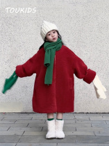 TOUKIDS Jacket Girls Autumn and Winter 2024 New New Year Clothes Childrens Clothes Baby New Year Clothes Happy New Year