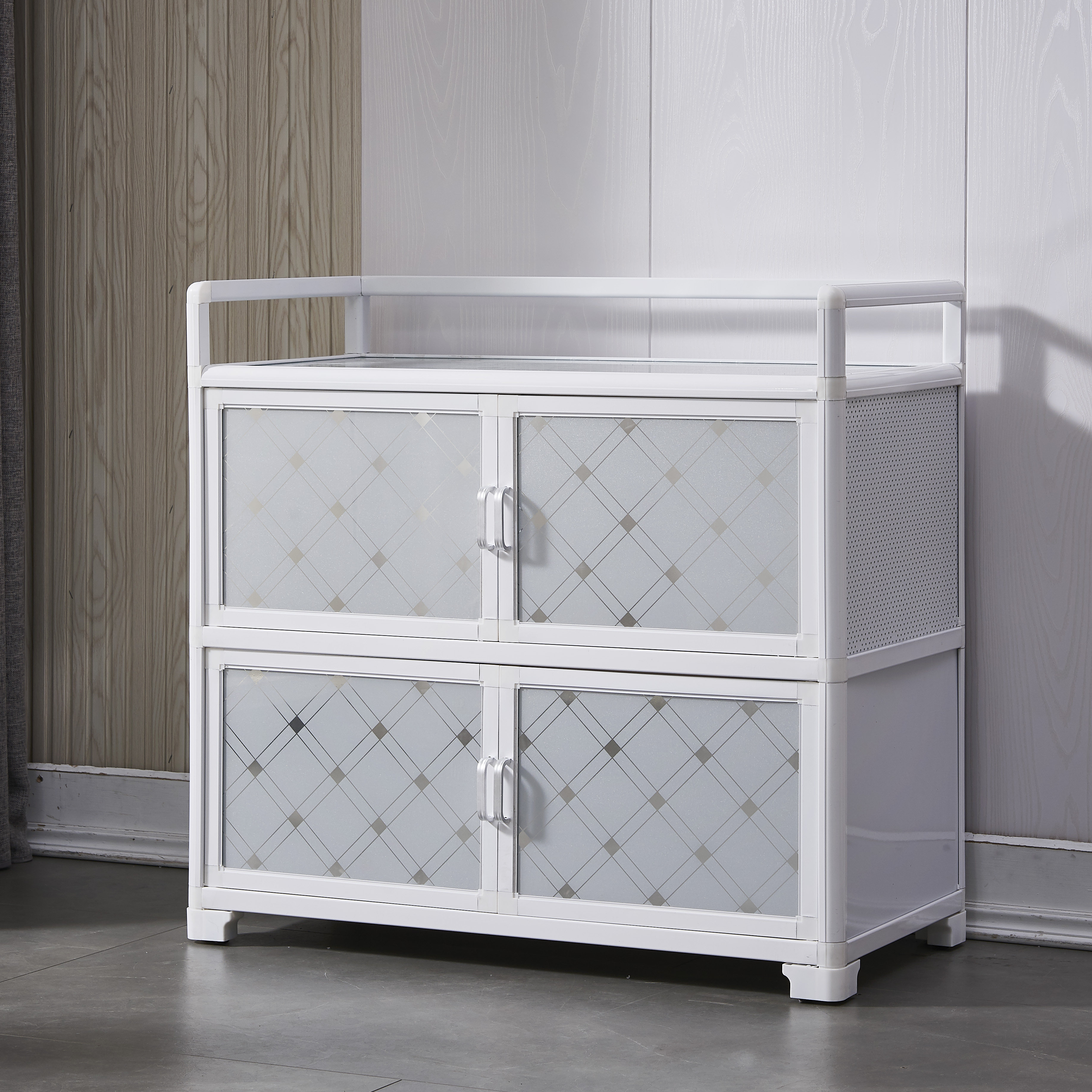 Bowl Tray Cabinet Home Kitchen Integral Cabinet Simple Storage Cabinet Aluminum Alloy Dining Cabinet Tea Water Cabinet Multifunction Cabinet