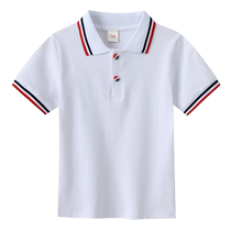 Male and female children polo shirt short sleeves T-shirt summer children white red green elementary school uniforms summer clothing blouses