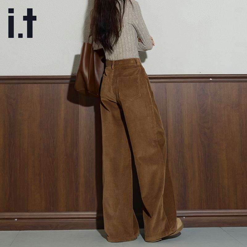 It Izzue25 Autumn and Winter New Loose Wide-Leg Pants Versatile American Retro Corduroy Straight Casual Pants for Women Trendy It Izzue25 Autumn and Winter New Loose Wide-Leg Pants Versatile American Retro Corduroy Straight Casual Pants for Women Trendy