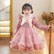 Girls princess dress spring 2023 new little girl foreign style baby fluffy skirt autumn and winter children's dress