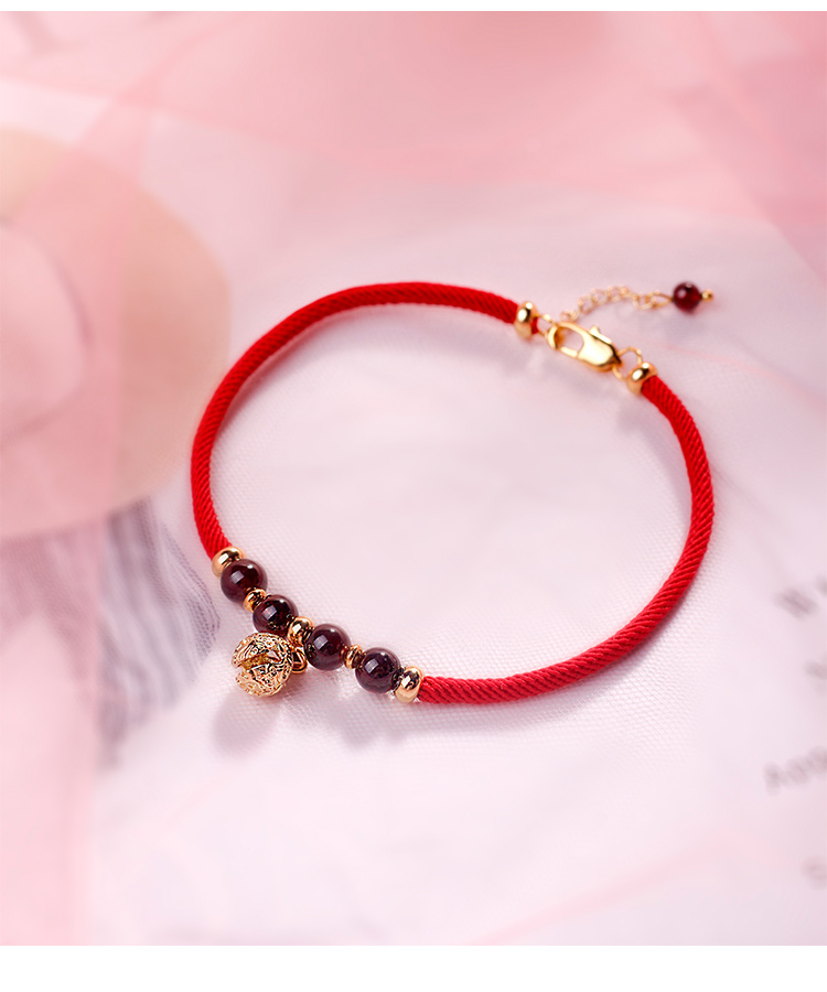 Vòng chân nữ chuông cổ gió đỏ dây cung điện retro chuông cá tính đơn giản năm nay có một vòng chân trẻ em gợi cảm - Vòng chân lắc chân nữ phong thủy