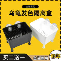 Turtle hair color box isolation box multi-functional combination set turtle seedling live black and white hair color box fish tank guppy hatching
