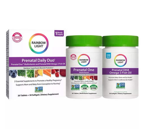 American Rainbow Light Prenatal Duo Prenatal Daily Multivitamin DHA Set
