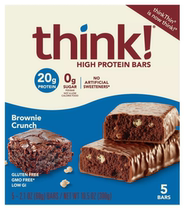 Think High Protein Energy Bar Chocolate Brownie Peanut Lemon Caramel Mint Flavor