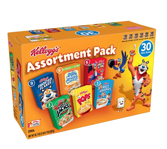 American Straight Mail Kelloggs Jumbo Family Le Mixed Breakfast Ready-to-eat Cereal 30 Packaging 927g-Taobao