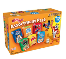 American Kelloggs Jumbo Kelles mixed breakfast ready-to-eat cereal 30 packs