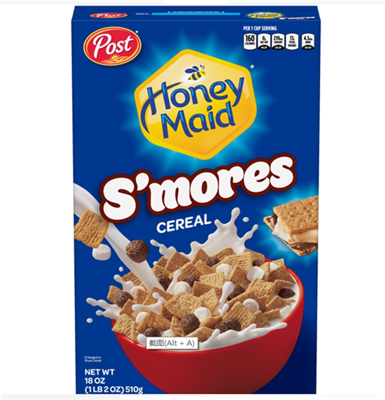 Post Bao's Honey Maid Smores Honey Marshmallow Instant Breakfast Cereal 510g