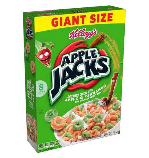 American Kellogg's Kellogg's Apple Jacks Apple Cinnamon Sweet Cereal Cereal Circles 652g