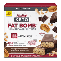 American SlimFast Keto Meal energy bar biscuit nuts caramel nougat chocolate