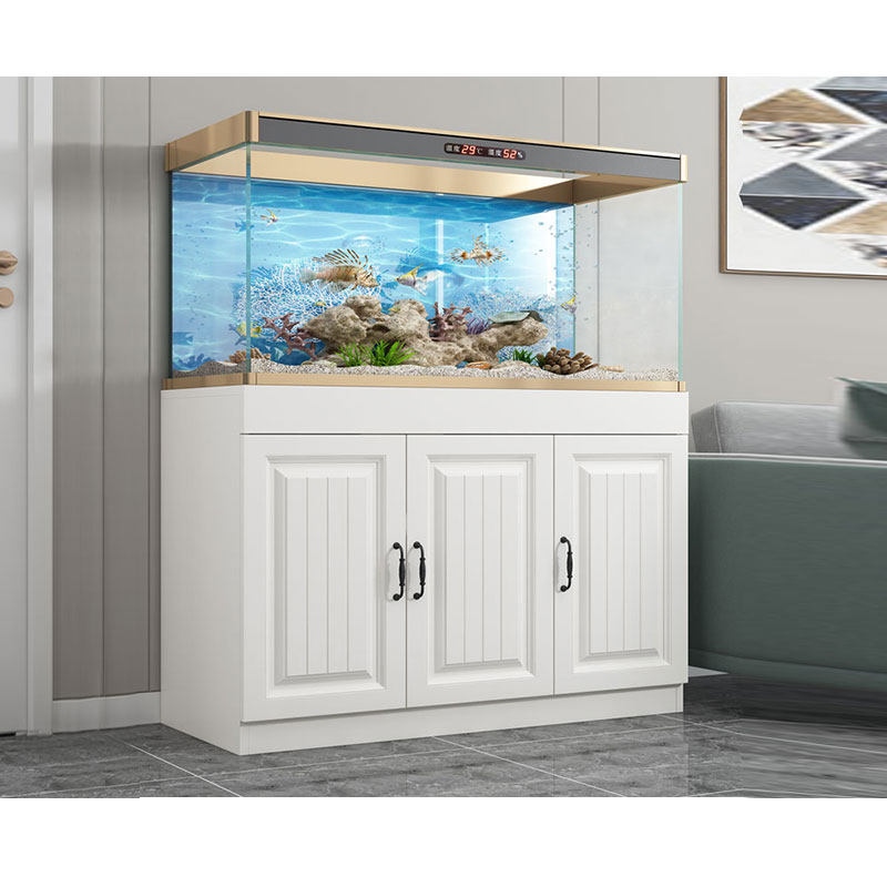 Light Extravagant Living Room Small & Medium Sized Tank Cabinet Home Aquarium Ultra White Turtle-cylinder Racks Eurostyle Base Ground Cupboard