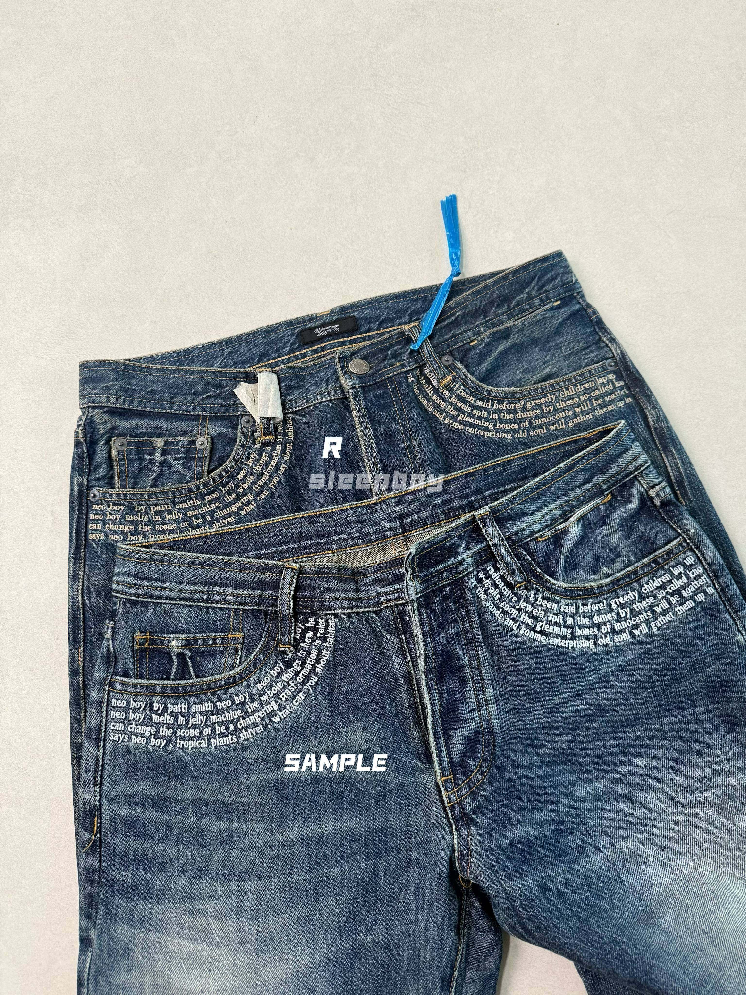 Undercover 09ss neoboy washed poetry embroidered jeans: the