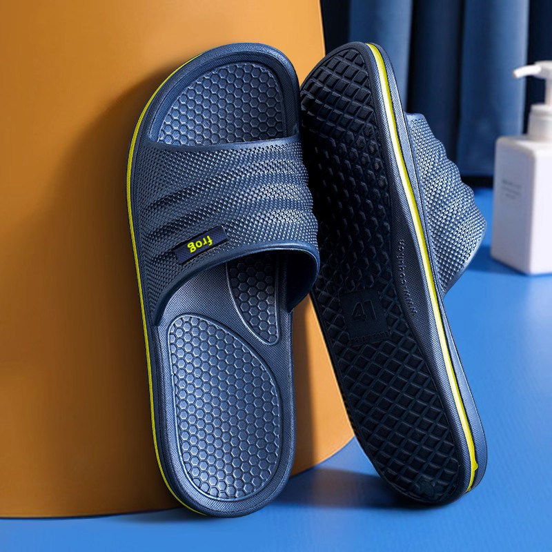Japanese Imported Men's Blue Non-Slip Summer 2026 New Style Slippers, High-Grade Wear-Resistant Bathroom Home Slippers, Trendy Household Use Japanese Imported Men's Blue Non-Slip Summer 2026 New Style Slippers, High-Grade Wear-Resistant Bathroom Home Slippers, Trendy Household Use