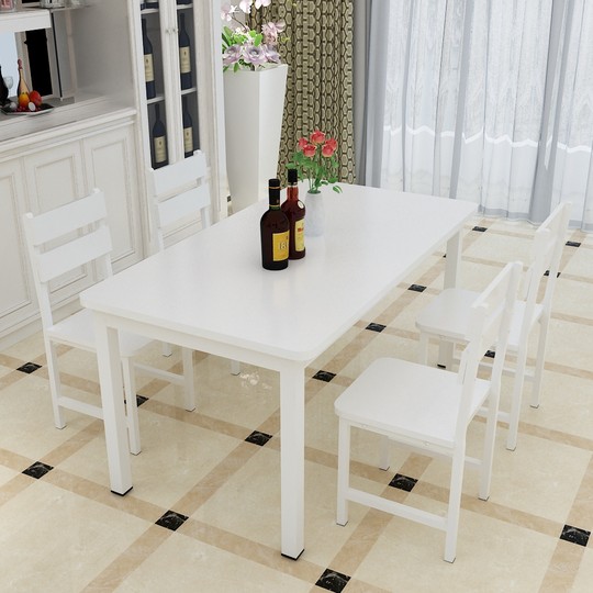 Dining table chairs rectangular table for 4-6 people