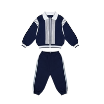 School uniform for elementary school students to customize three sets of spring and autumn winter style childrens class clothes kindergarten garden clothes leisure sports wind suit