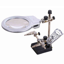 Welding magnifier Auxiliary fixture with soldering iron frame Desktop bracket Combined welding table Maintenance tool table 