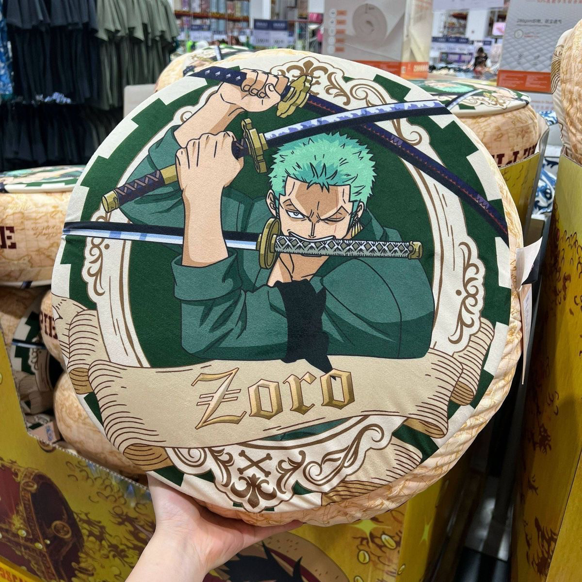 Japan Anime Zoro Luffy Chopper Plush Toy Pillow Stuffed Back