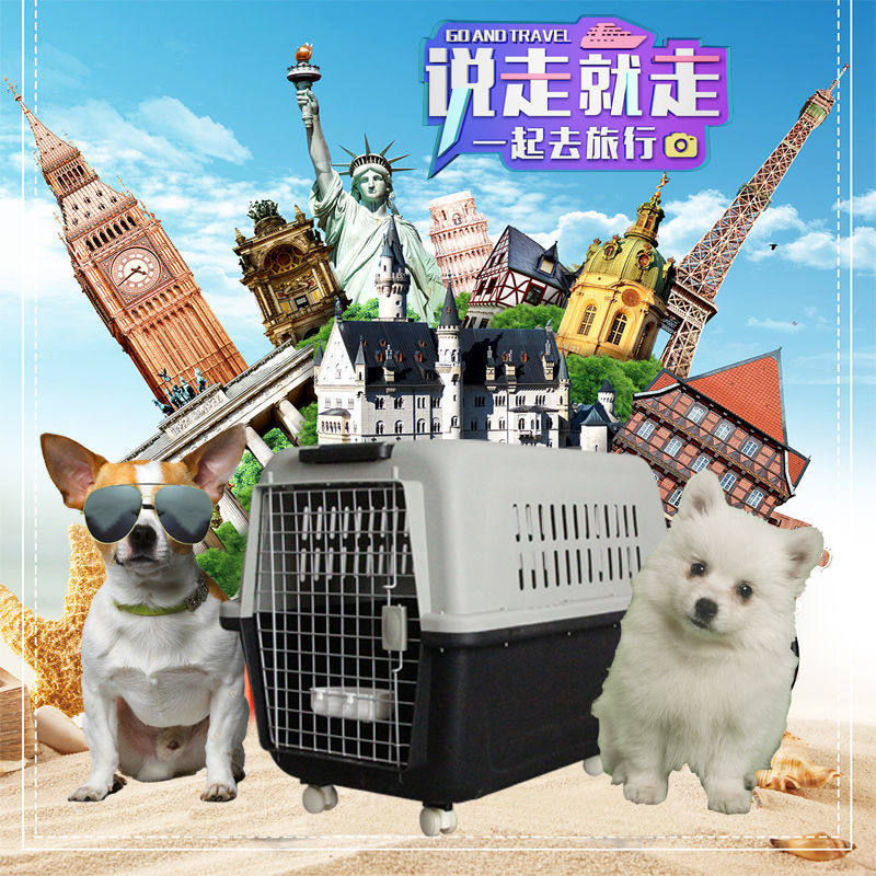 Pet Aviation Box Kitty Dogs Out of portable cat cages Small mid-sized dogs Air nursery On-board Dog Cage