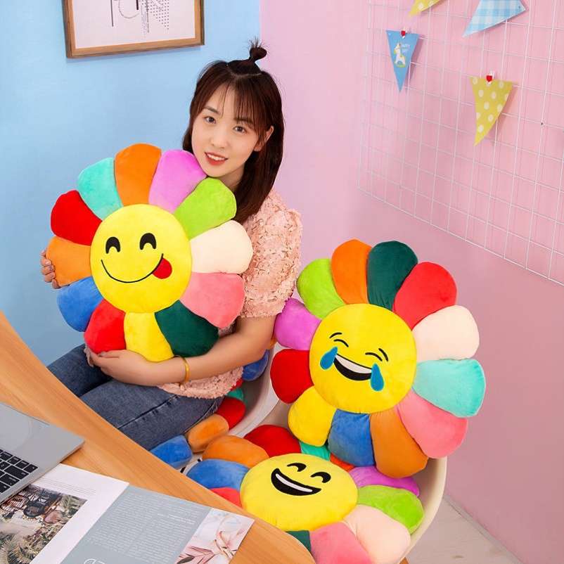 Sunflower Thickened Cartoon Dining Chair Cushion Tatami Student Round Ass Cushion Office Computer Chair Mat