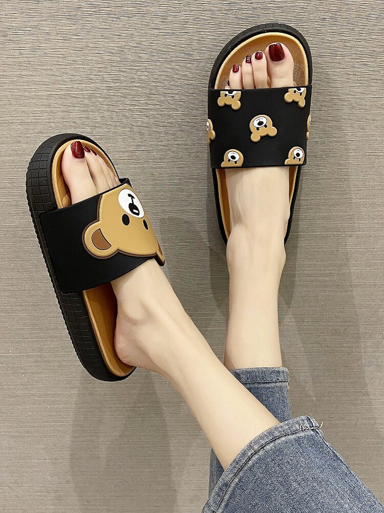 Cartoon Cute Slippers Home Interior Non-slip Deodorant Hospitality Bath Men Great Size Soft Bottom Summer Women Lovers Summer