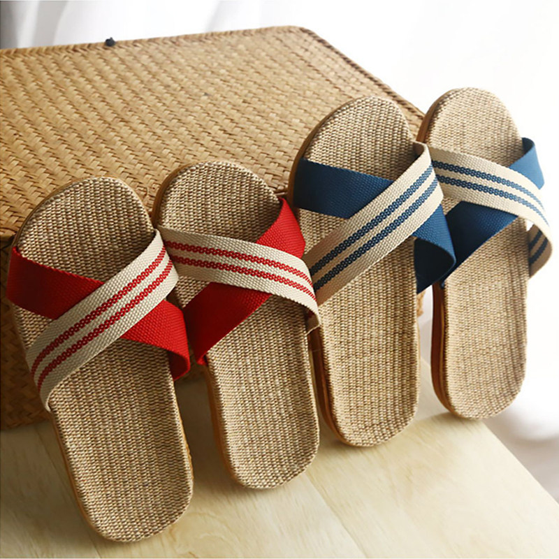 Japanese high-end spring and autumn home slippers room female fourth season thick sole anti-smooth bedroom stepping on shit sensitivity for home summer