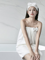 Bath towels can be worn in a wrap-around summer Coral Suede Net Red Pure Cotton Water Absorbent Bath Wrap Towels Home Cute Maiden Wind