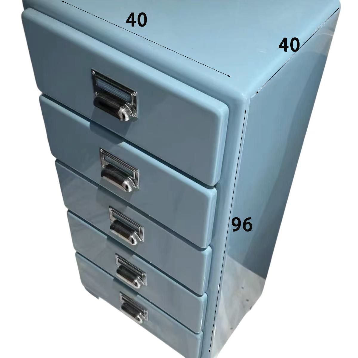 Retro Metal Storage Cabinet: Multi-Drawer Metal Unit - Product image 8