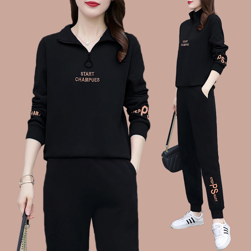 Casual Sportswear Suit for Women, Spring and Autumn 2026 New Style, Slimming, Age-Reducing, Stylish and Fashionable Mother's Sweatshirt Two-Piece Set