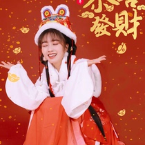 Year of the Tiger Net Red New Year Tiger Head Hat Adult Headdress Accessories New Year Photo Props Traditional Chinese Style Hanfu Hat