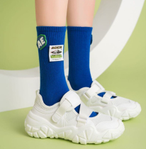 Klein blue socks blue female midbarrel stockings outside wearing damp autumn and winter 100 socks for mens matching shark pants