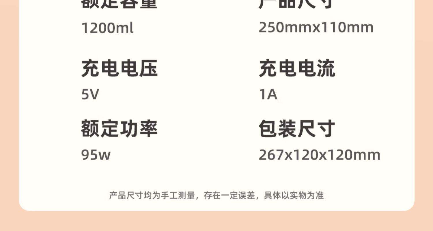 Мини Соковыжималка 南极人便携榨汁机电动榨汁桶无线充电小型多功能家用吨吨桶果汁杯 NGGGN