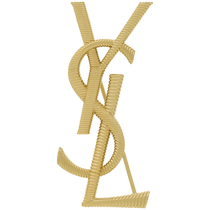 New product] YSL Yves Saint Laurent womens light gold LE CASSANDRE metal brooch