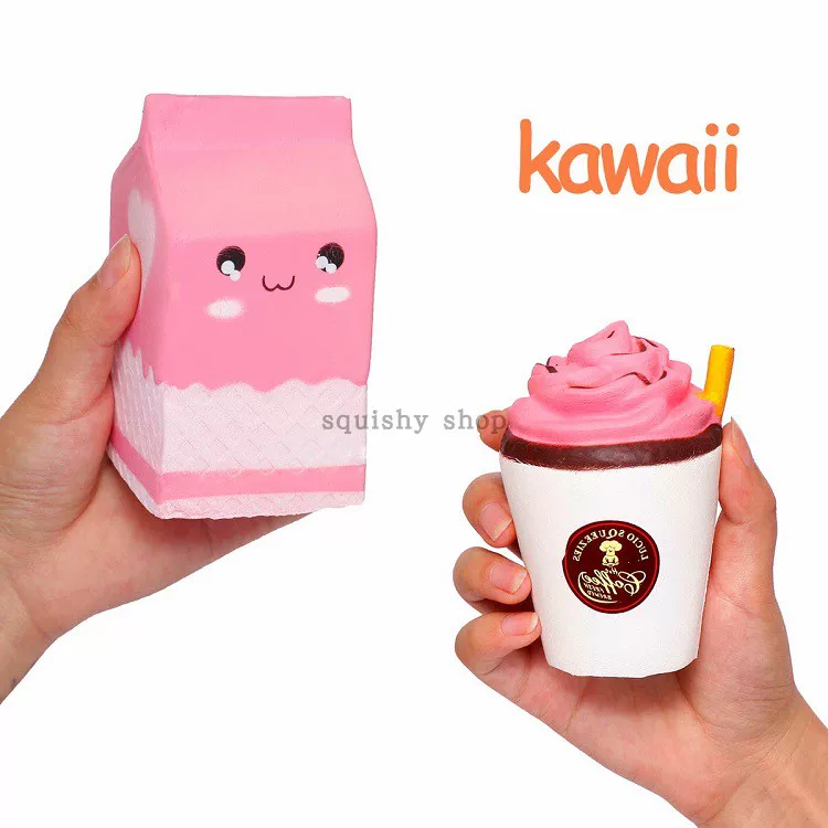 Antistress Squishy Hamburger Milkshake Squishe Donut Popcorn