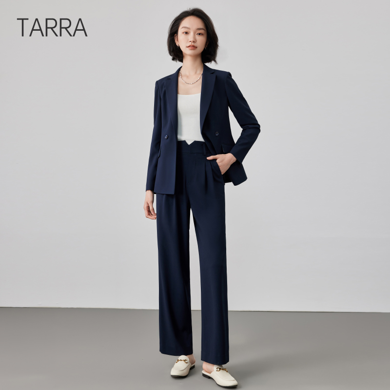 Tianma Spring/Summer New Women's Thin Suit Professional Suit Set Formal Suit Jacket Top and Trousers Tianma Spring/Summer New Women's Thin Suit Professional Suit Set Formal Suit Jacket Top and Trousers