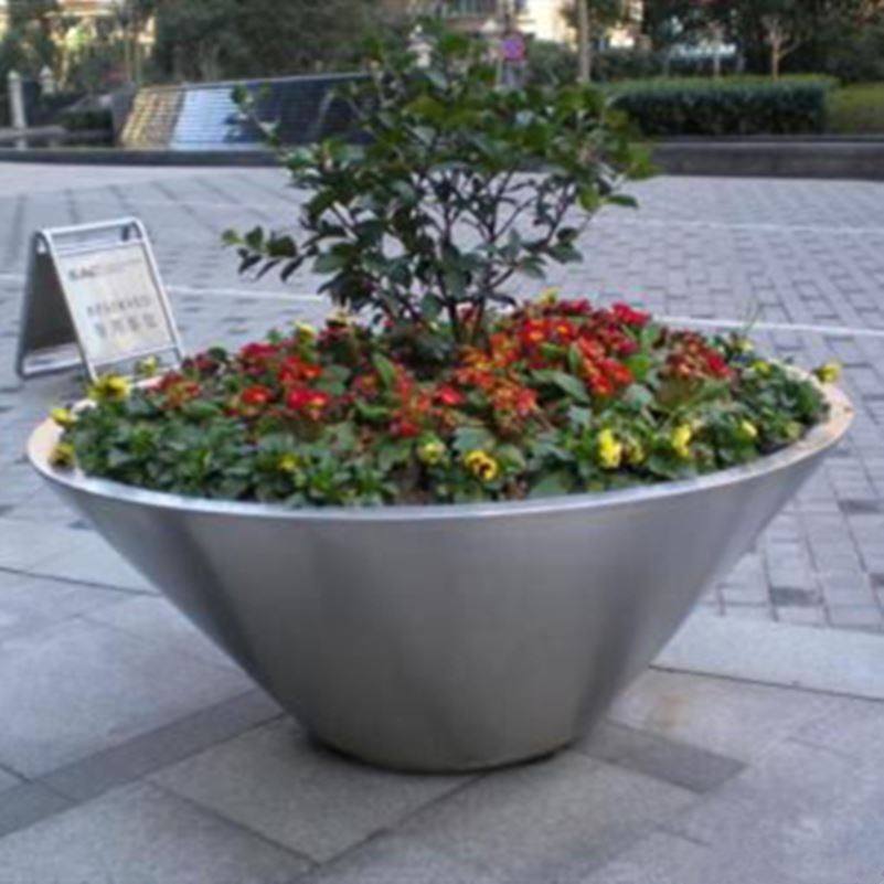 Stainless Steel Outdoor Flower Case Upscale Flower Trough trough rectangular Decorative Flower mobile sample House display Centre Flower altars Flower bowl