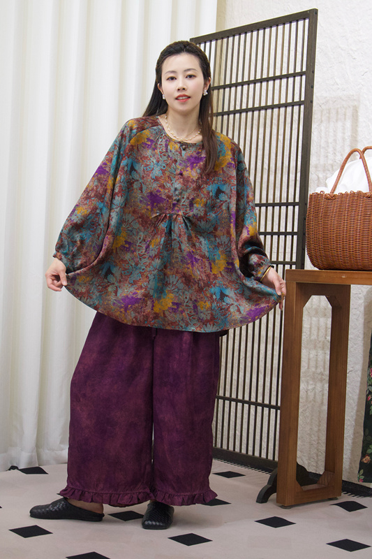 New Purple Oil Painting Doll Shirt