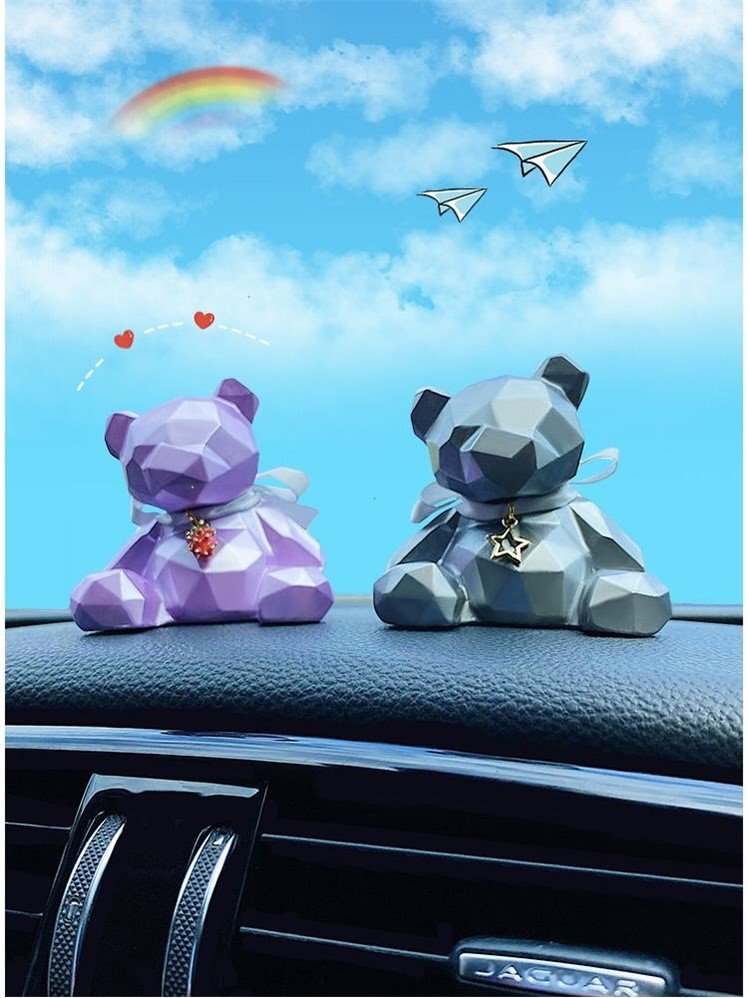 Car ornaments net red decoration cute geometric bear car aromatherapy center console car interior accessories Daquan goddess models