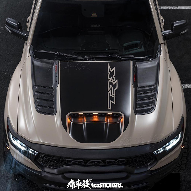 Suitable for 2022 Dodge Ram T-Rex Hood Car Stickers Modified Body Decals Film