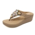 2018 clip toe nêm sandal nữ mùa hè thoải mái dép hermes nữ Sandal