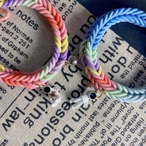 Self-knitted bracelet send boyfriend handmade lovers a couple of handrope male and female students Korean version of the Korean version of the family