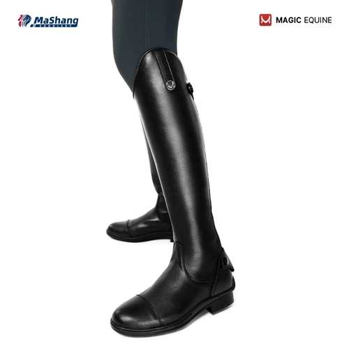 Mashang Horse Cowhide Boots Knights Horse Boots Женские препятствия гоночные сапоги мужской танцевальный шаг