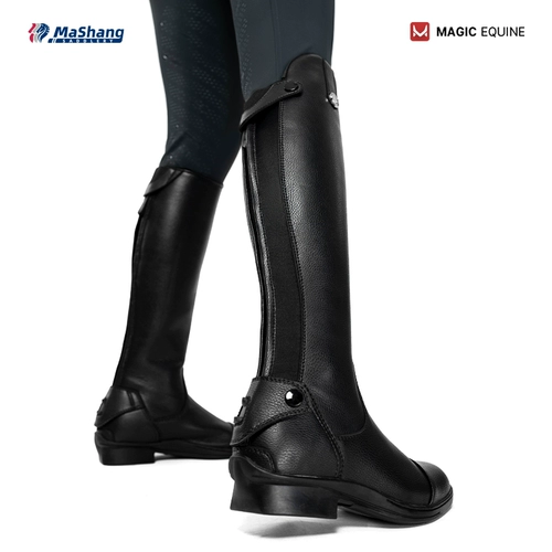 Mashang Horse Cowhide Boots Knights Horse Boots Женские препятствия гоночные сапоги мужской танцевальный шаг