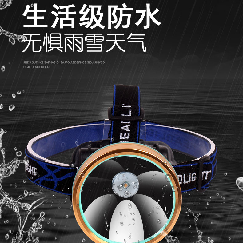 LED headlight night fishing induction super battery life head-mounted rechargeable ultra-long-range outdoor fishing light headlight strong light