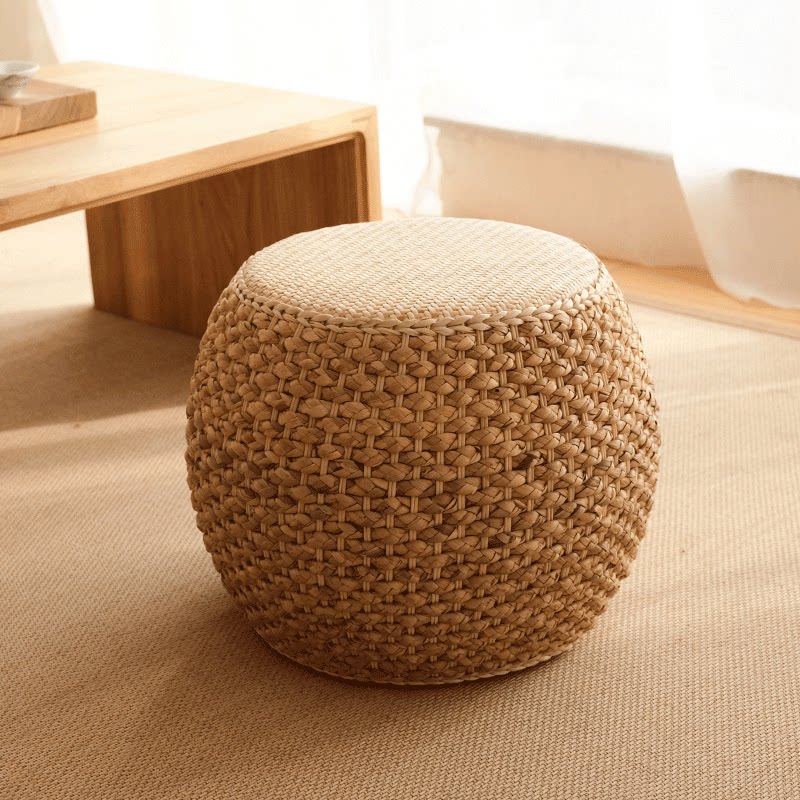 Japanese-style heightened futon balcony sitting pier home living room coffee table round stool low stool sofa stool changing shoe stool solid wood tea stool