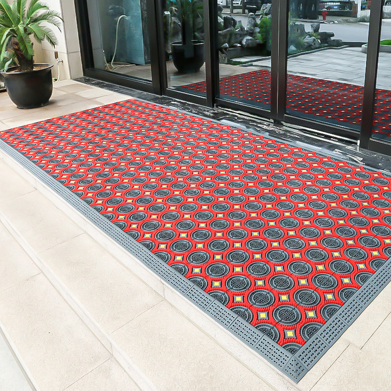 Hotel outdoor anti-skid mat outdoor gate hollow floor mat snow door mat shop door waterproof carpet
