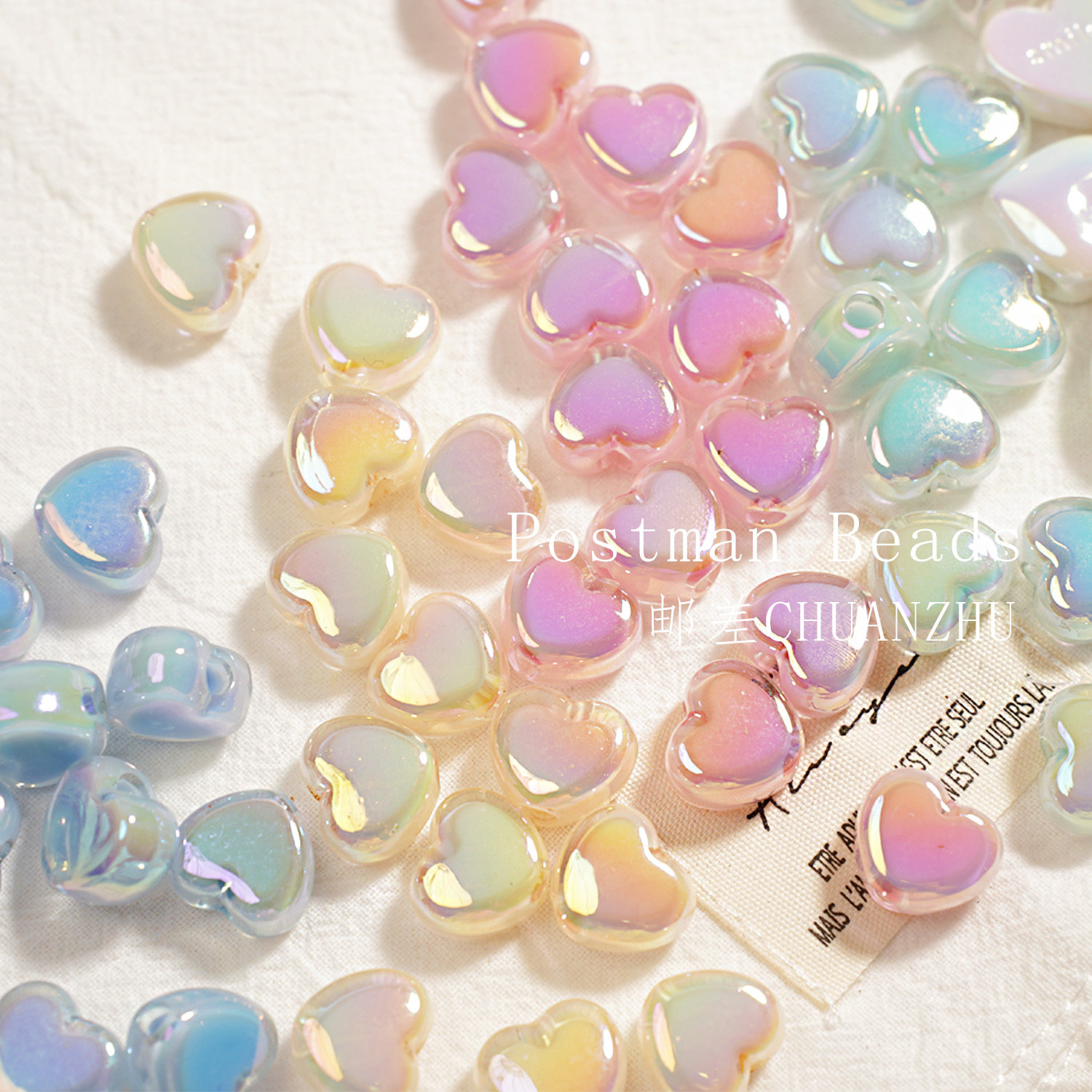 Bright color uv plated fat love acrylic love beads loose beads handmade diy mobile phone chain beaded jewelry accessories