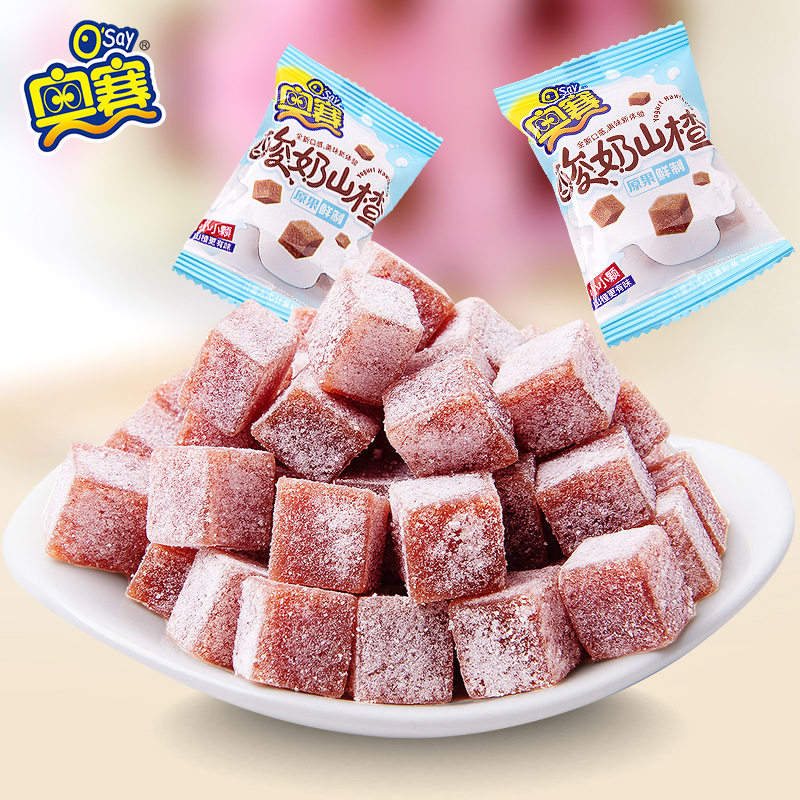 Yogurt hawthorn ball 82g individually packaged net celebrity yogurt ball office snack snack snack food